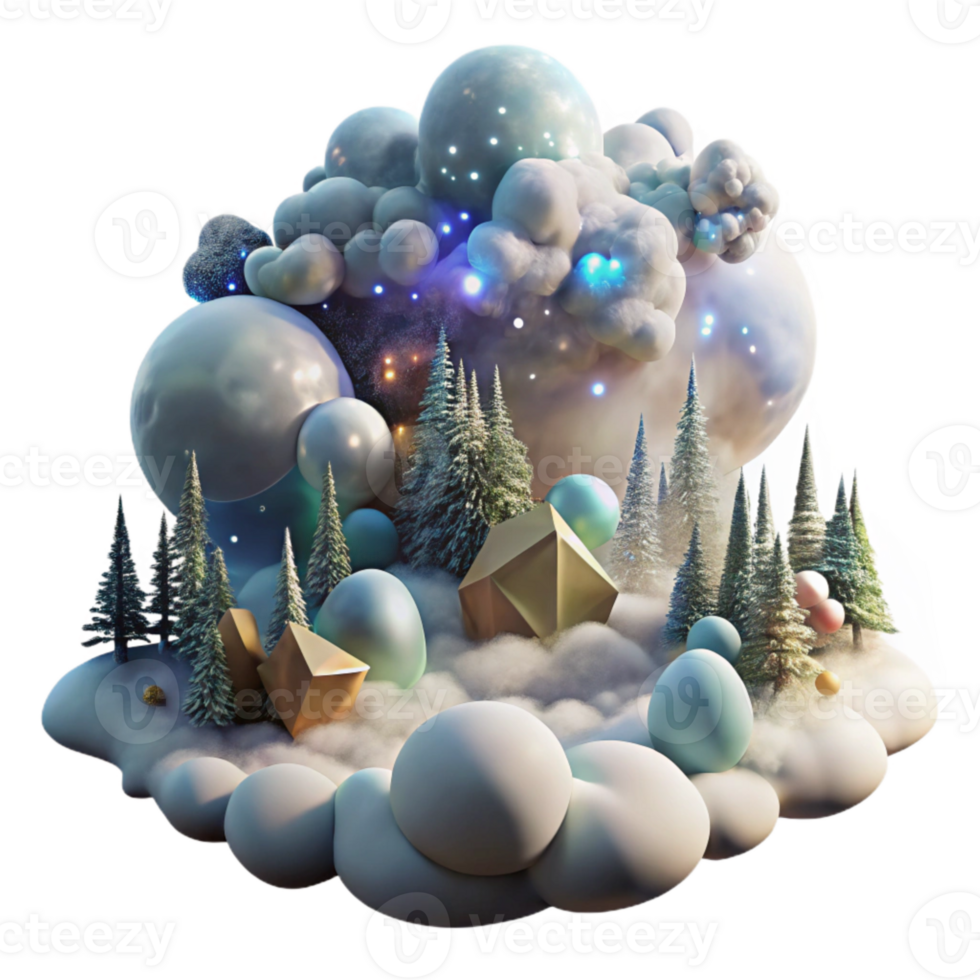 serene contemporary Forest Fog Rolling in Cutout for Atmospheric Design premium png