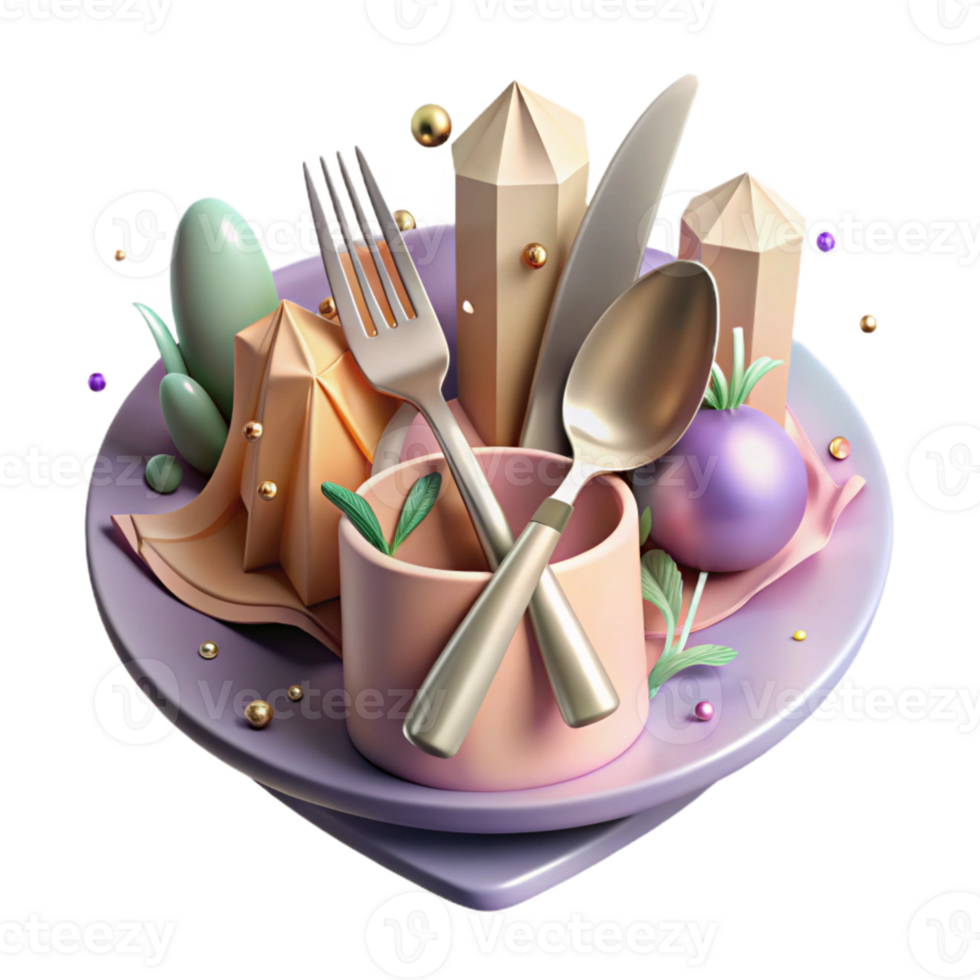 wonderful classic Fork Spoon Knife Cutlery Set Isolated Dining Essentials premium png