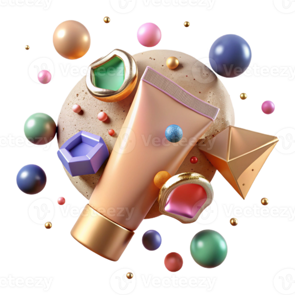 extraordinary artistic Foundation Tube Full Coverage Cutout for Flawless Skin premium png