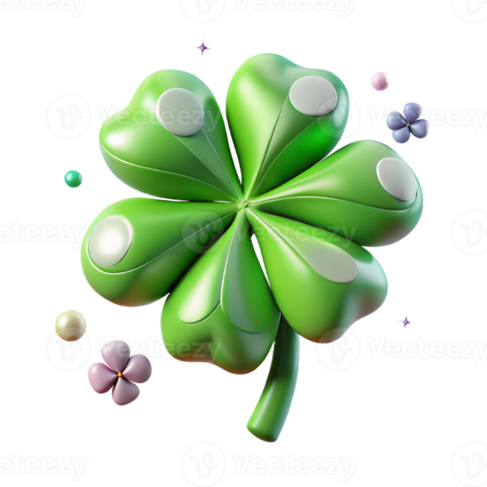 stunning abstract Four Leaf Clover Luck Symbol Isolated for St Patricks Day genuine png