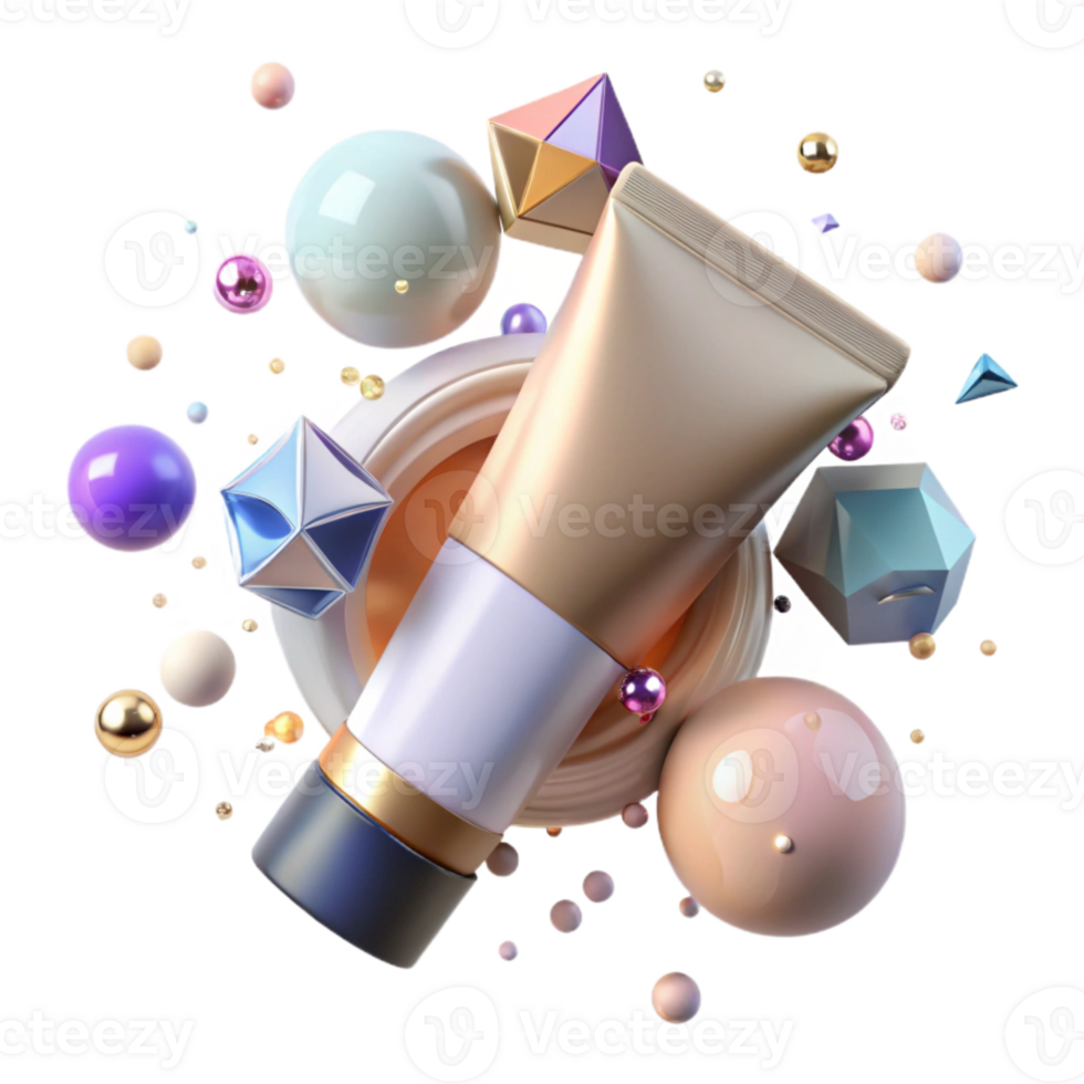 elegant creative Foundation Tube Full Coverage Cutout for Flawless Skin professional png