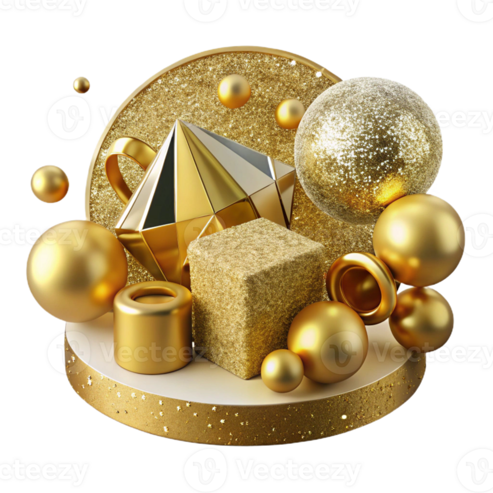 magnificent contemporary Gold Glitter Anniversary Background Cutout high quality png