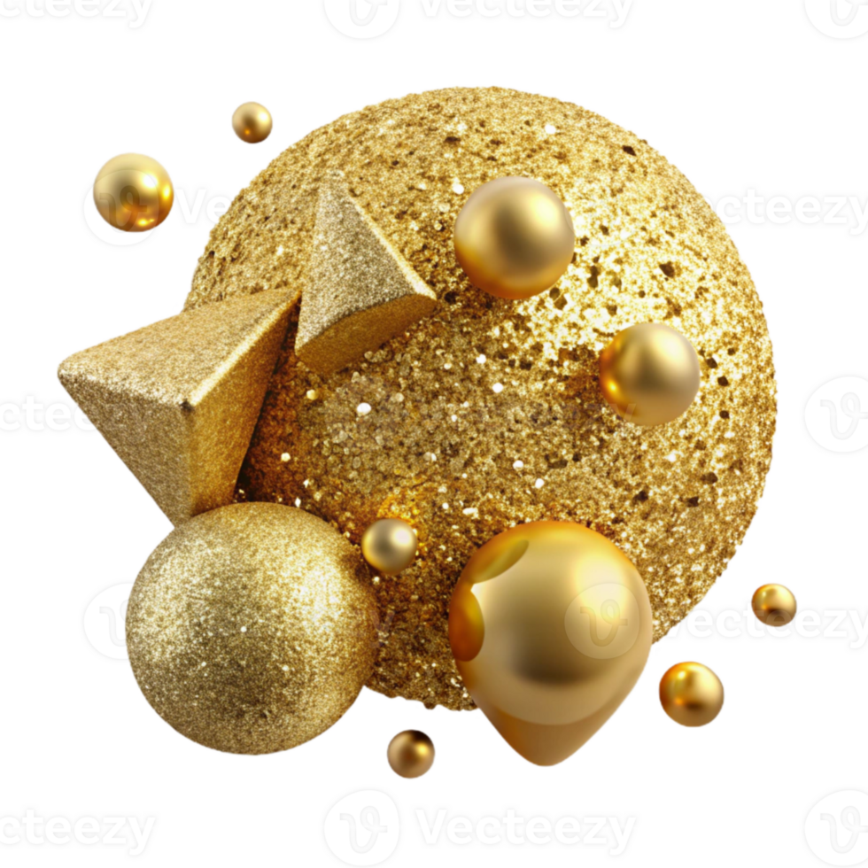 dramatic rustic Gold Glitter Sparkle Texture Isolated for Design png