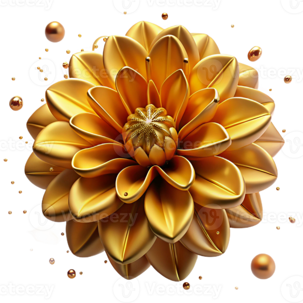 wonderful minimalist Gold Marigold Flower Texture Autumnal Hues Isolated genuine png