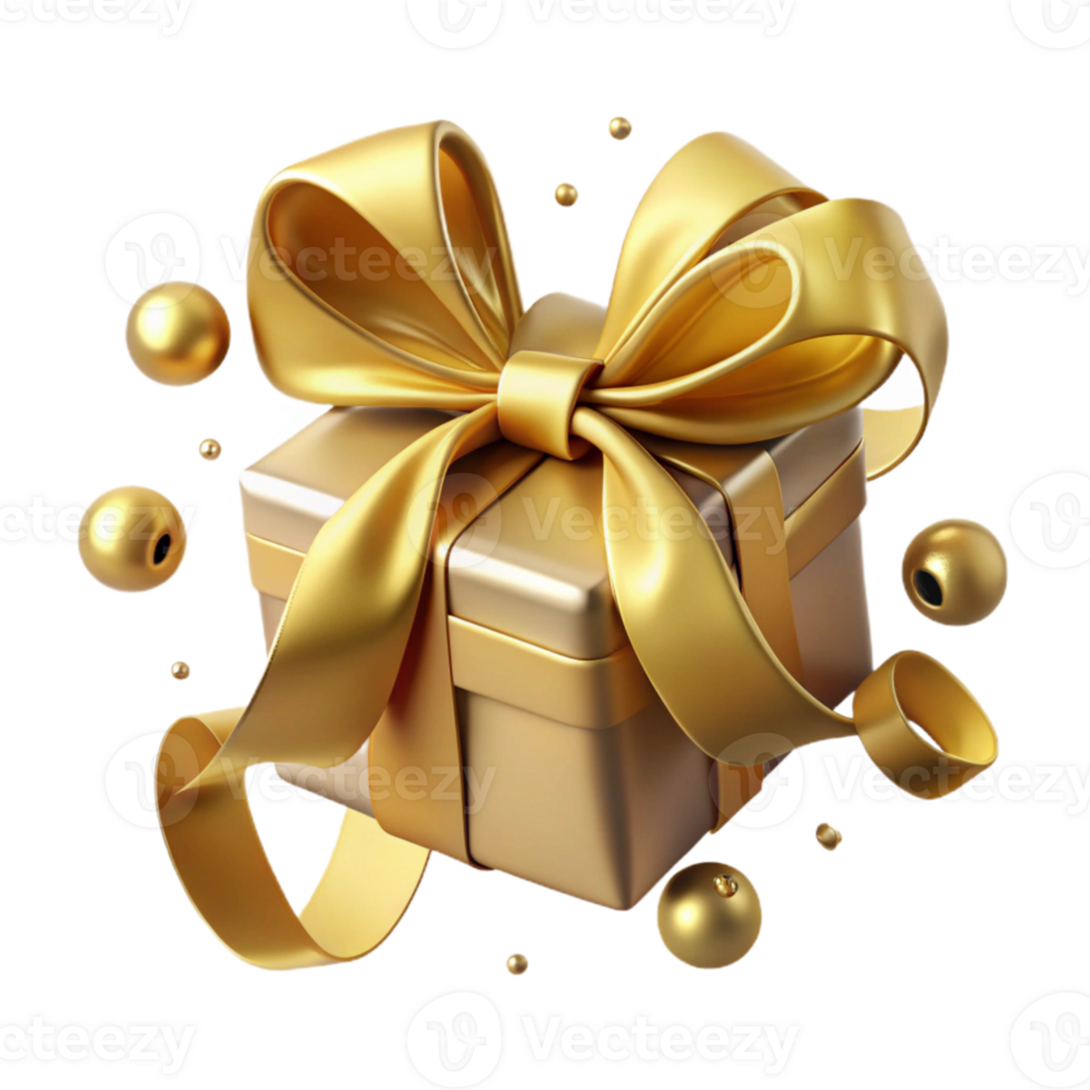 magnificent traditional Gold Ribbon Bow Anniversary Gift Wrapping Transparent authentic png