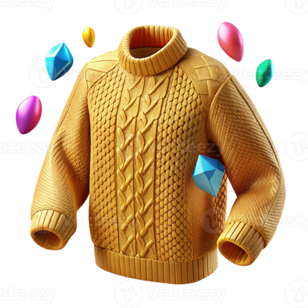 wonderful contemporary Gold Texture Cable Knit Cutout Sweater original png