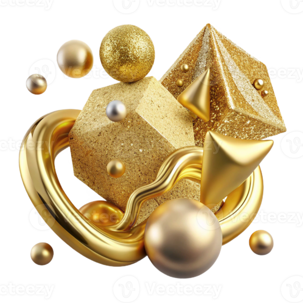 magnificent artistic Gold Texture Paper Parchment Isolated Vintage png