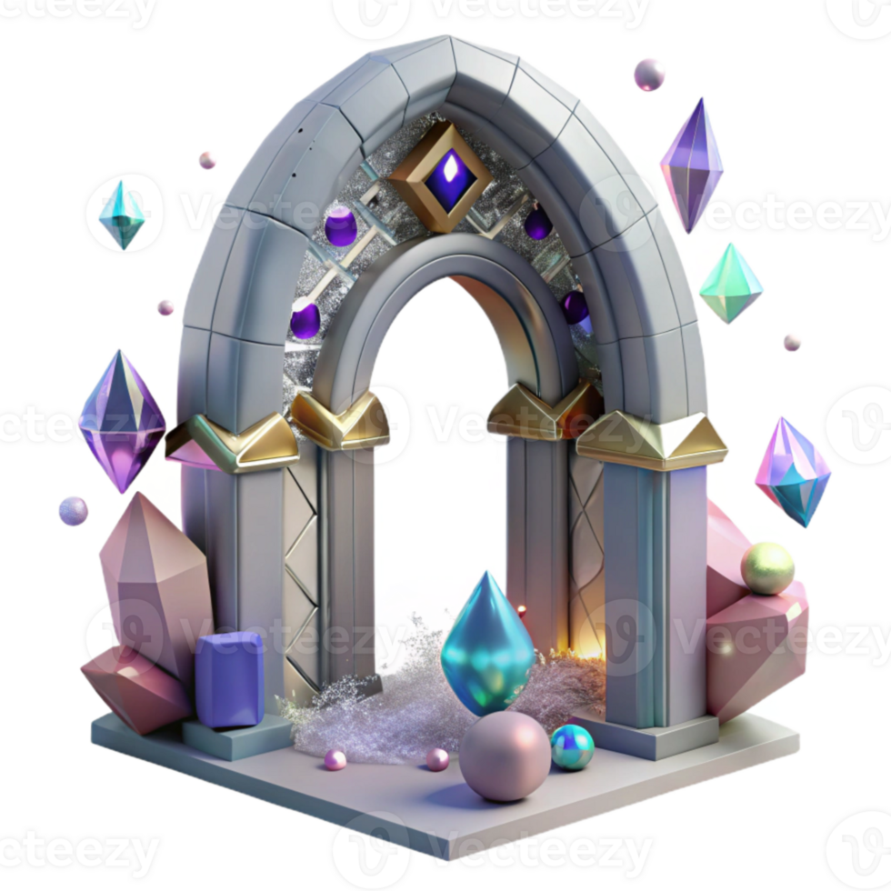 elegant classic Gothic Cathedral Arch Transparent for European History original png