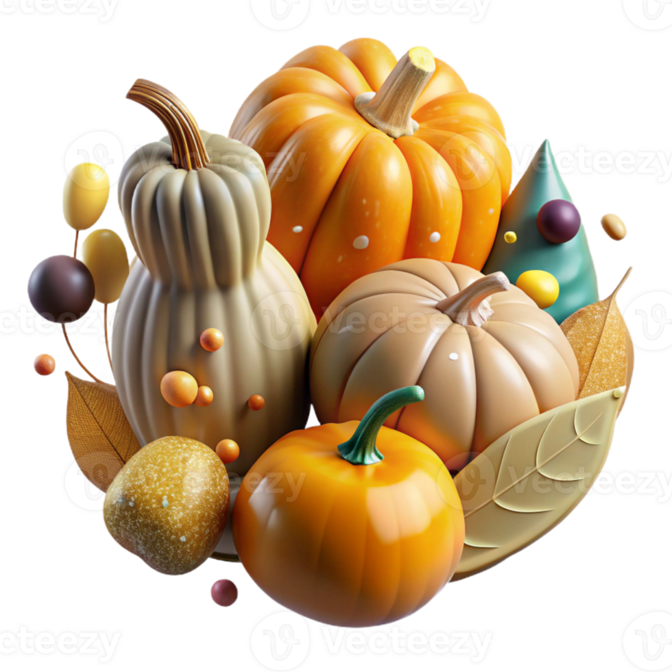 magnificent abstract Gourd Vegetables Squash Pumpkin Zucchini Isolated for Autumn Recipes png