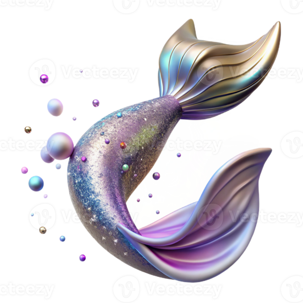 magnificent creative Graceful Mermaid Tail Flowing Movement Isolated high quality png