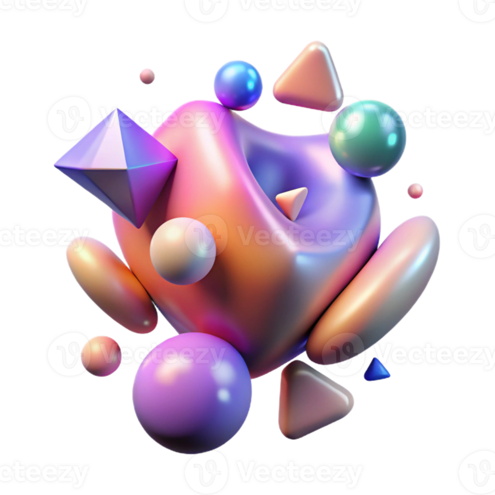 elegant creative Gradient Shape Transitions Isolated for Web Animations premium png