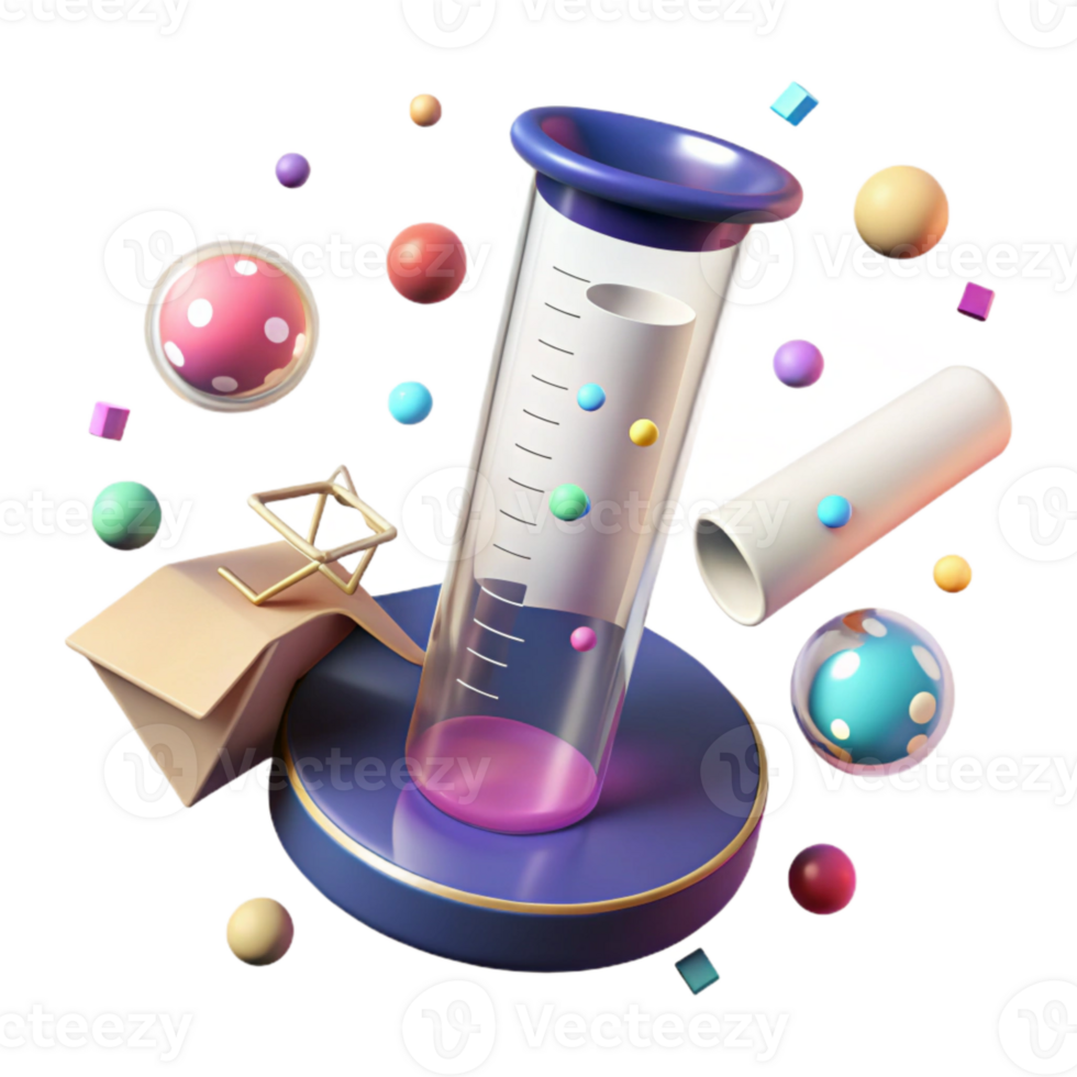 impressive vintage Graduated Cylinder Measurement Cutout for Lab Manuals exclusive png