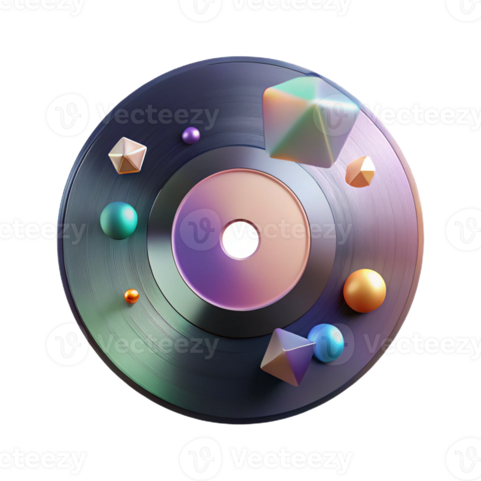 beautiful vintage Gradient Vinyl Record Design Cutout for Modern Projects genuine png