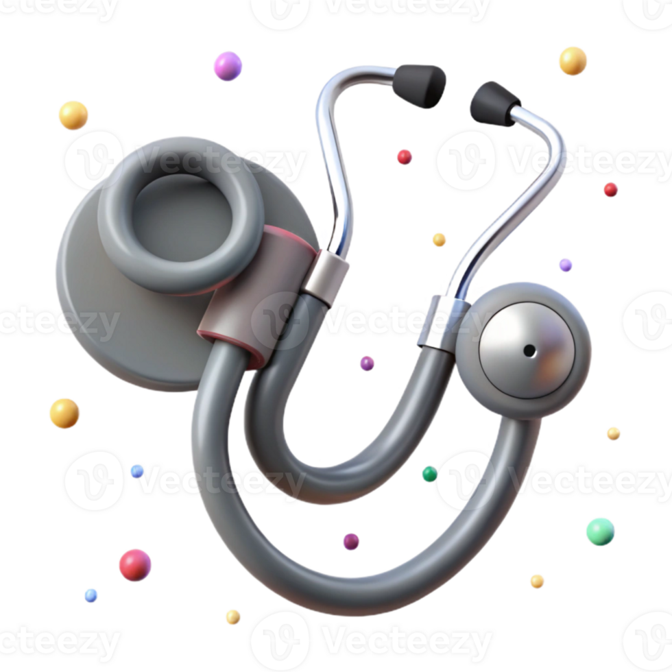 vibrant contemporary Gray Medical Stethoscope Icon Cutout for Doctors and Physicians original png
