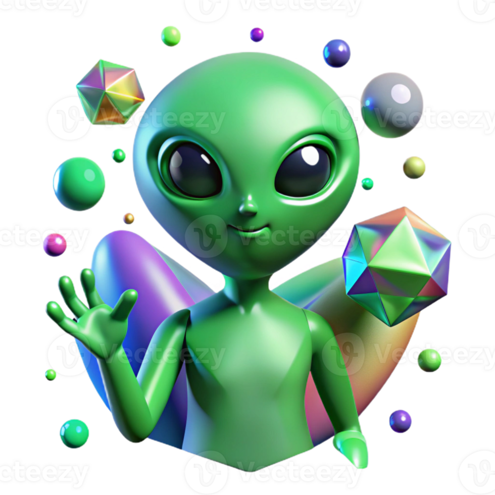 wonderful modern Green Alien Sky Isolated for Creative Design original png