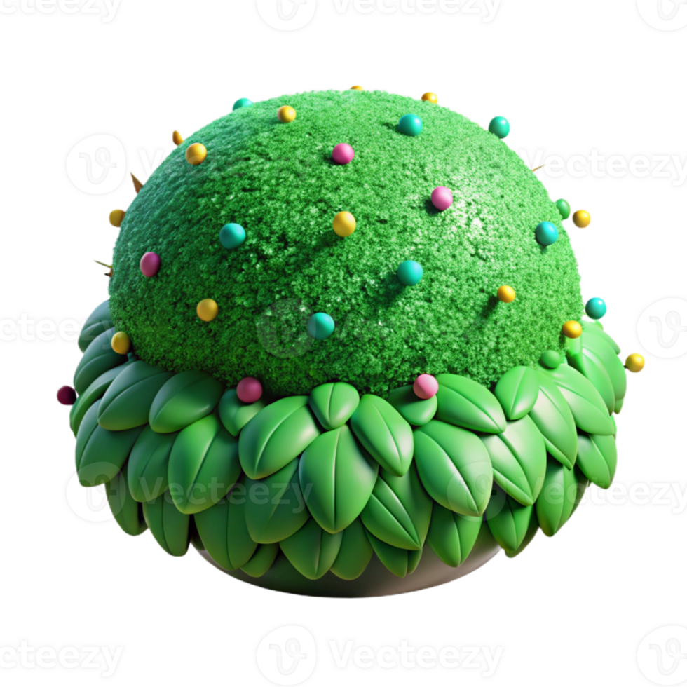 extraordinary artistic Green Bush Shrubbery Cutout for Garden Projects exclusive png