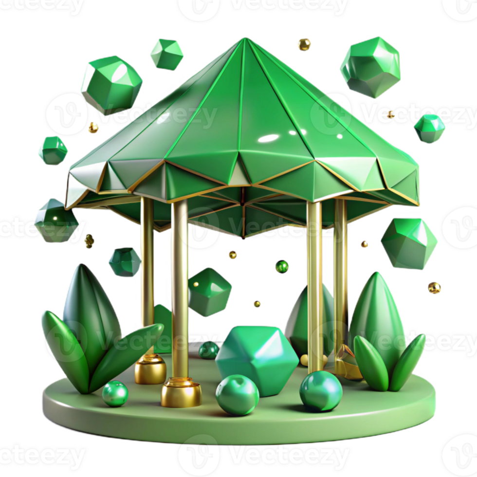 stunning artistic Green Canopy Abstract Pattern Cutout high resolution png