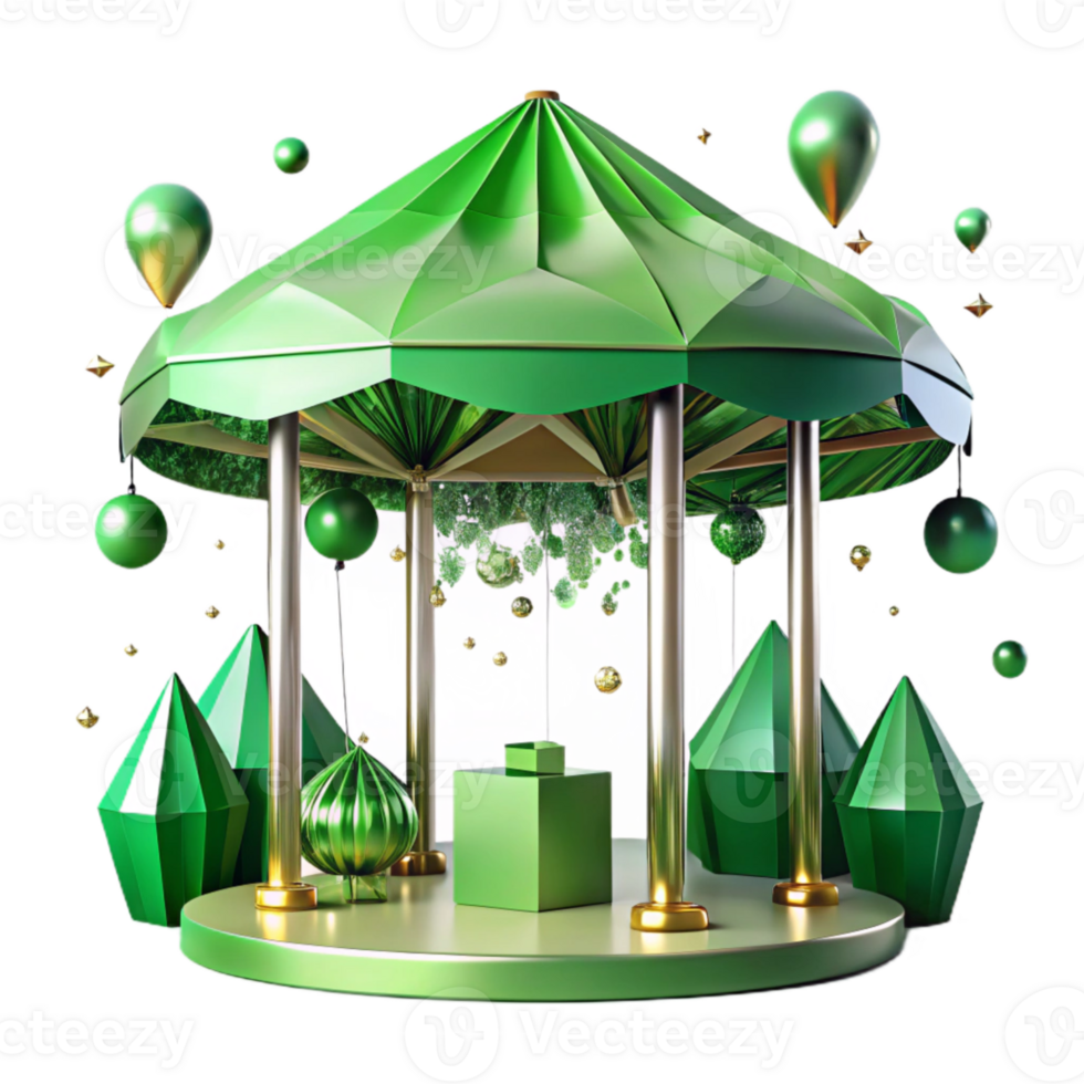 beautiful modern Green Canopy Abstract Pattern Cutout high quality png