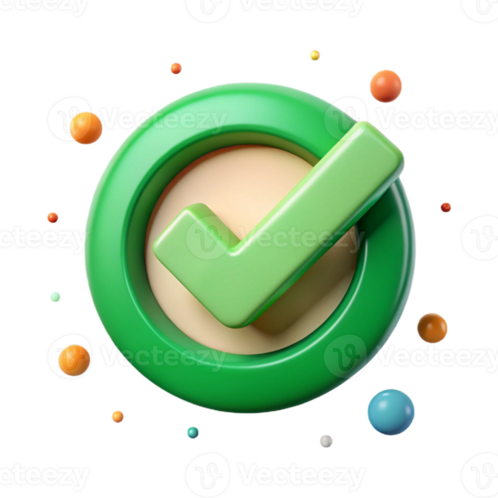 extraordinary vintage Green Checkmark Icon Cutout for Success Indication genuine png