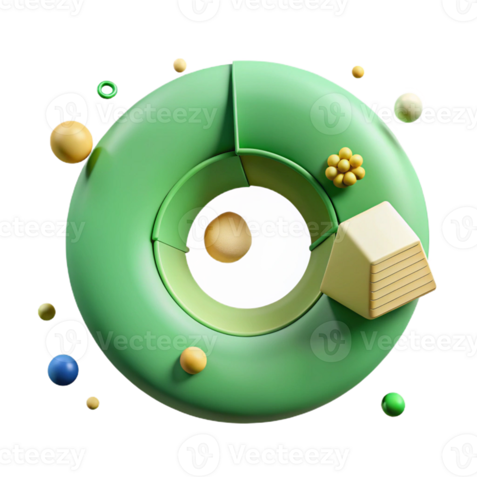 magnificent rustic Green Circle Diagram Cutout for Progress Tracking professional png