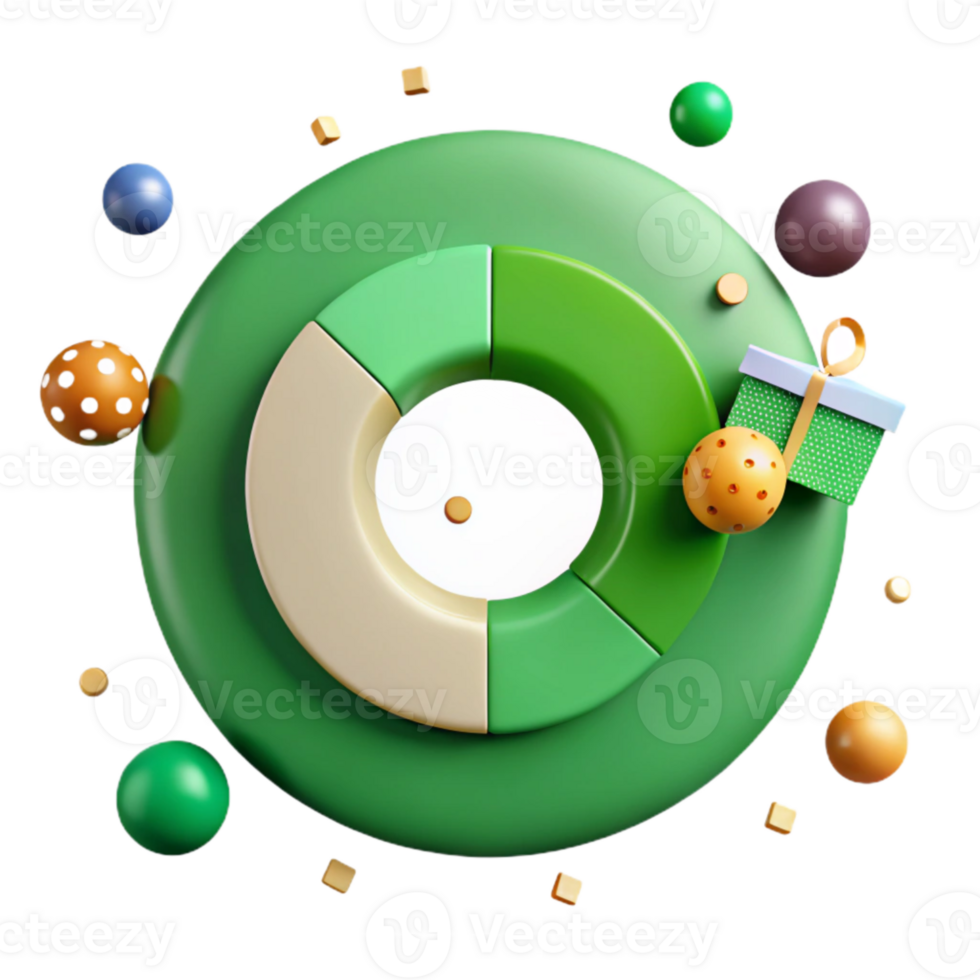 wonderful modern Green Circle Diagram with Icons Cutout for Progress Display png