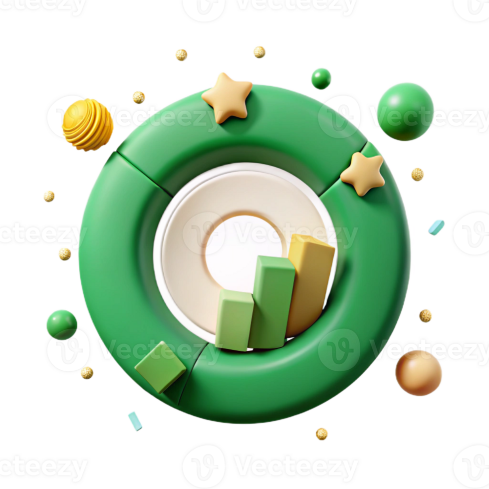 wonderful classic Green Circle Diagram with Icons Cutout for Progress Display genuine png