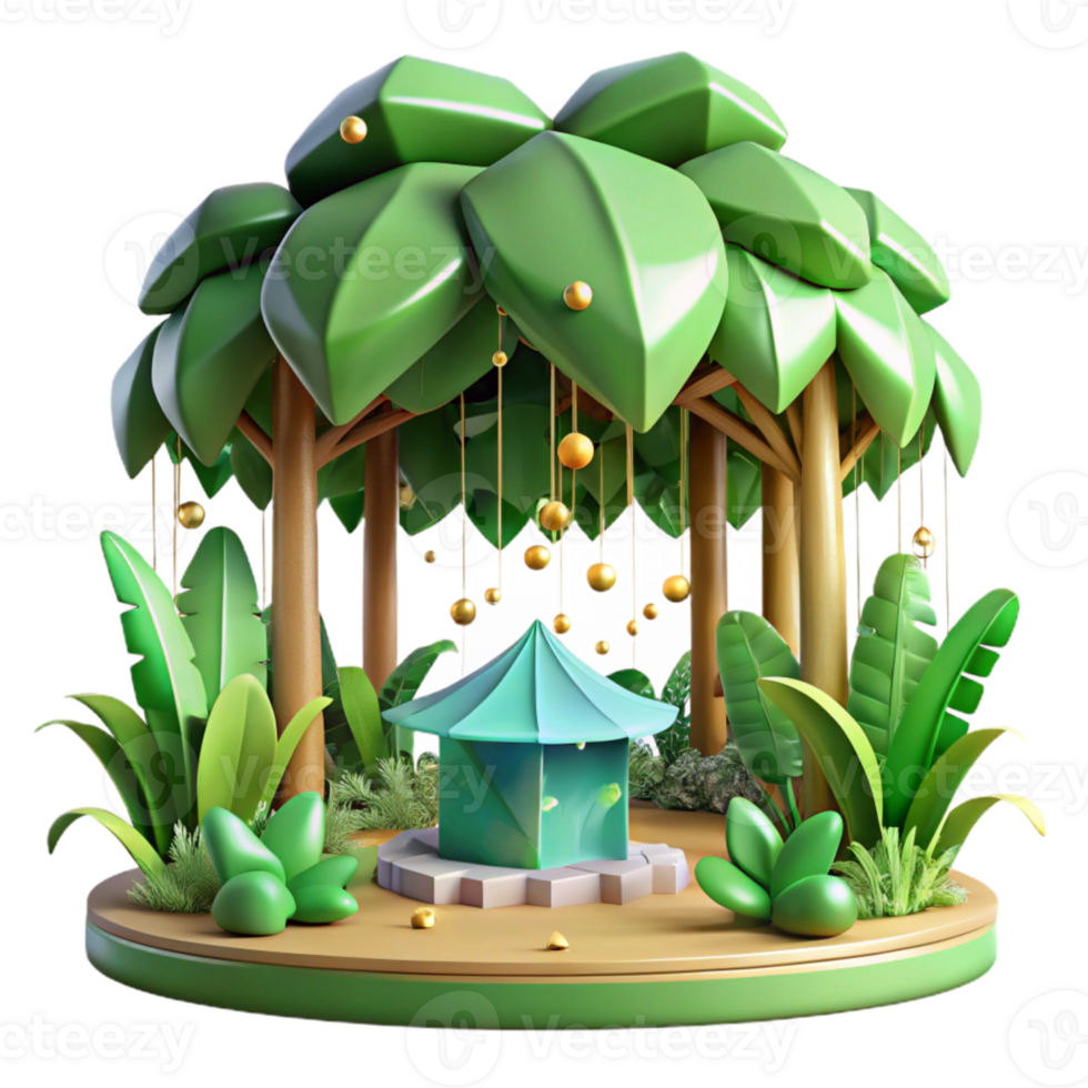 magnificent minimalist Green Canopy Tropical Forest Cutout genuine png