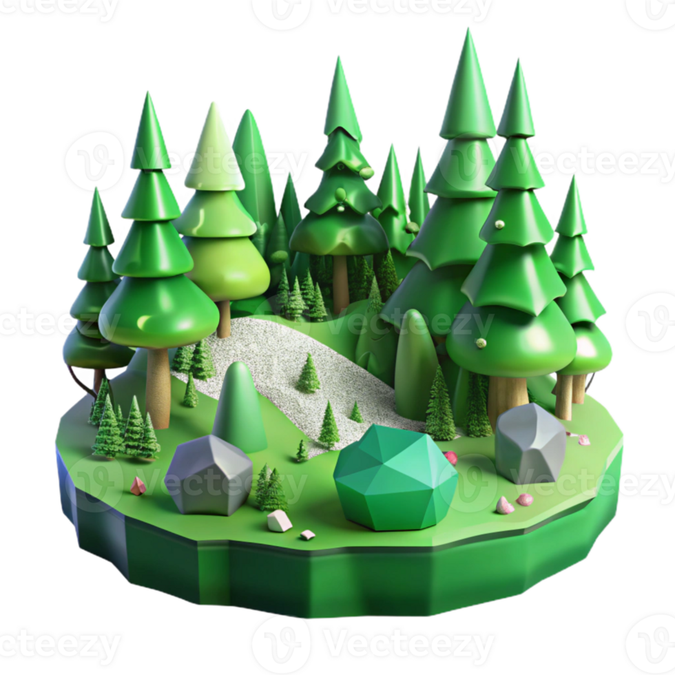 magnificent classic Green Forest Edge Panorama Cutout for Landscape Art genuine png