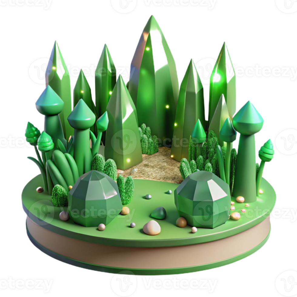 impressive classic Green Forest Edge Isolated for Landscape Design high quality png