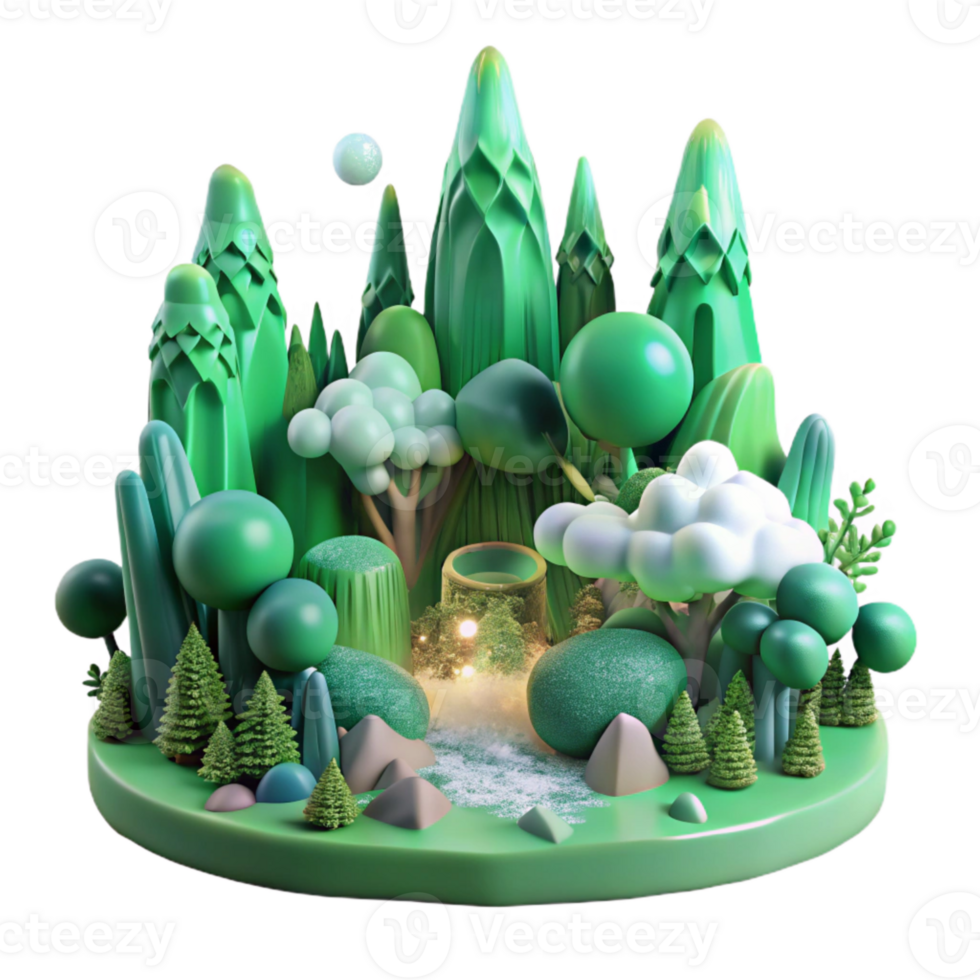 magnificent artistic Green Forest Fog Effect Cutout for Artistic Projects professional png