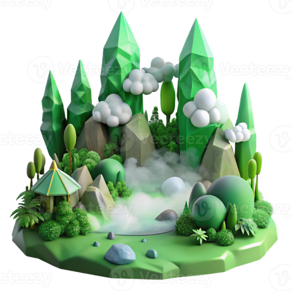 magnificent artistic Green Forest Fog Mist Transparent for Atmospheric Design authentic png