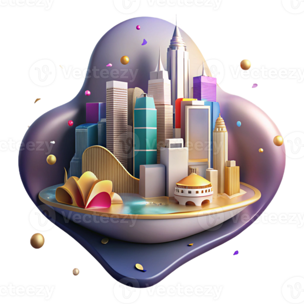 beautiful creative Hong Kong Skyline Victoria Harbour Cutout for Asian Metropolis authentic png