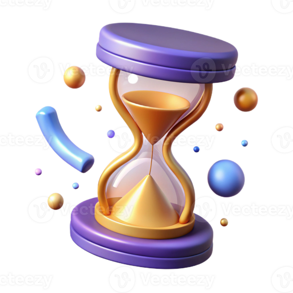 vibrant vintage Hourglass Time Symbol Isolated for Business Projects png