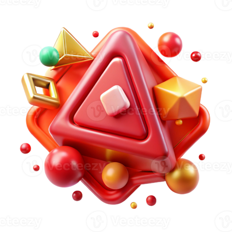 extraordinary contemporary Hud Warning Symbol Red Isolated for Game Interfaces authentic png