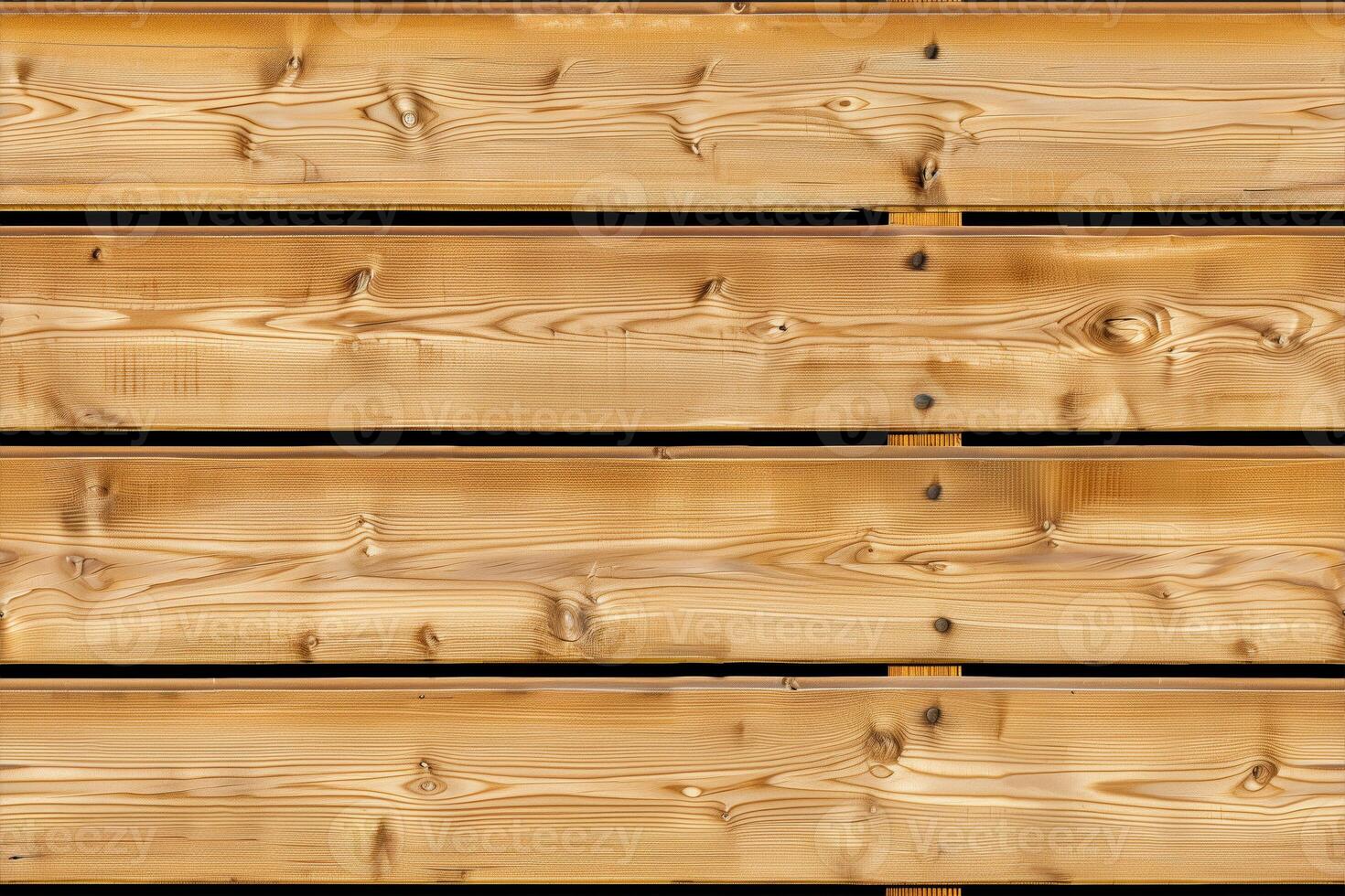 Wooden siding panel planks with a natural finish, showcasing the grain and texture of the wood. photo