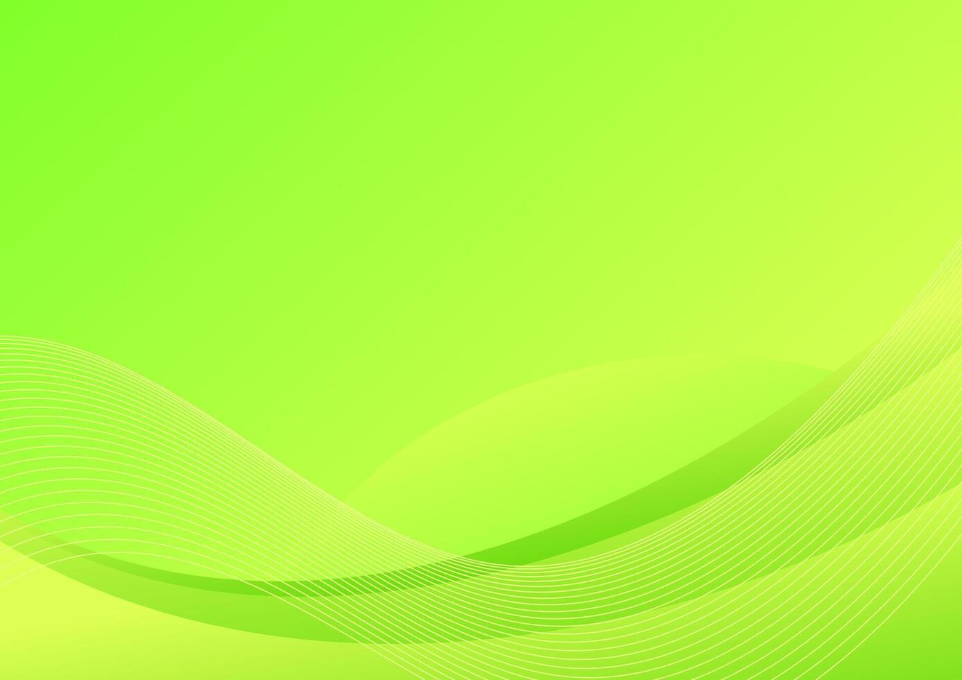 Abstract green gradient background with smooth lines vector