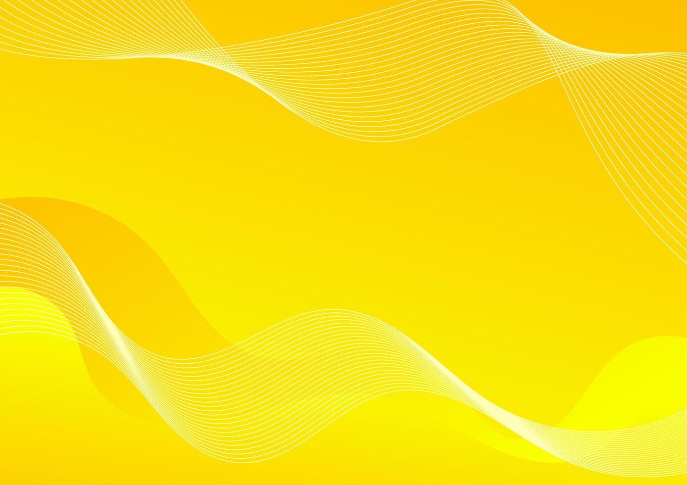 abstract yellow background with wavy lines vector