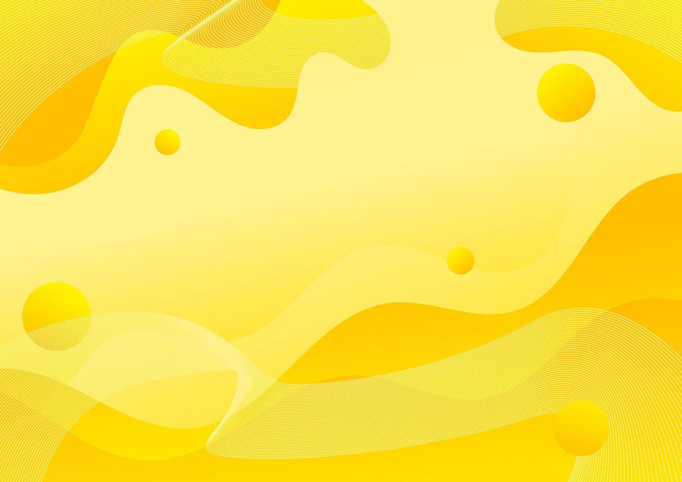 Yellow gradient abstract background liquid shape with wave line vector
