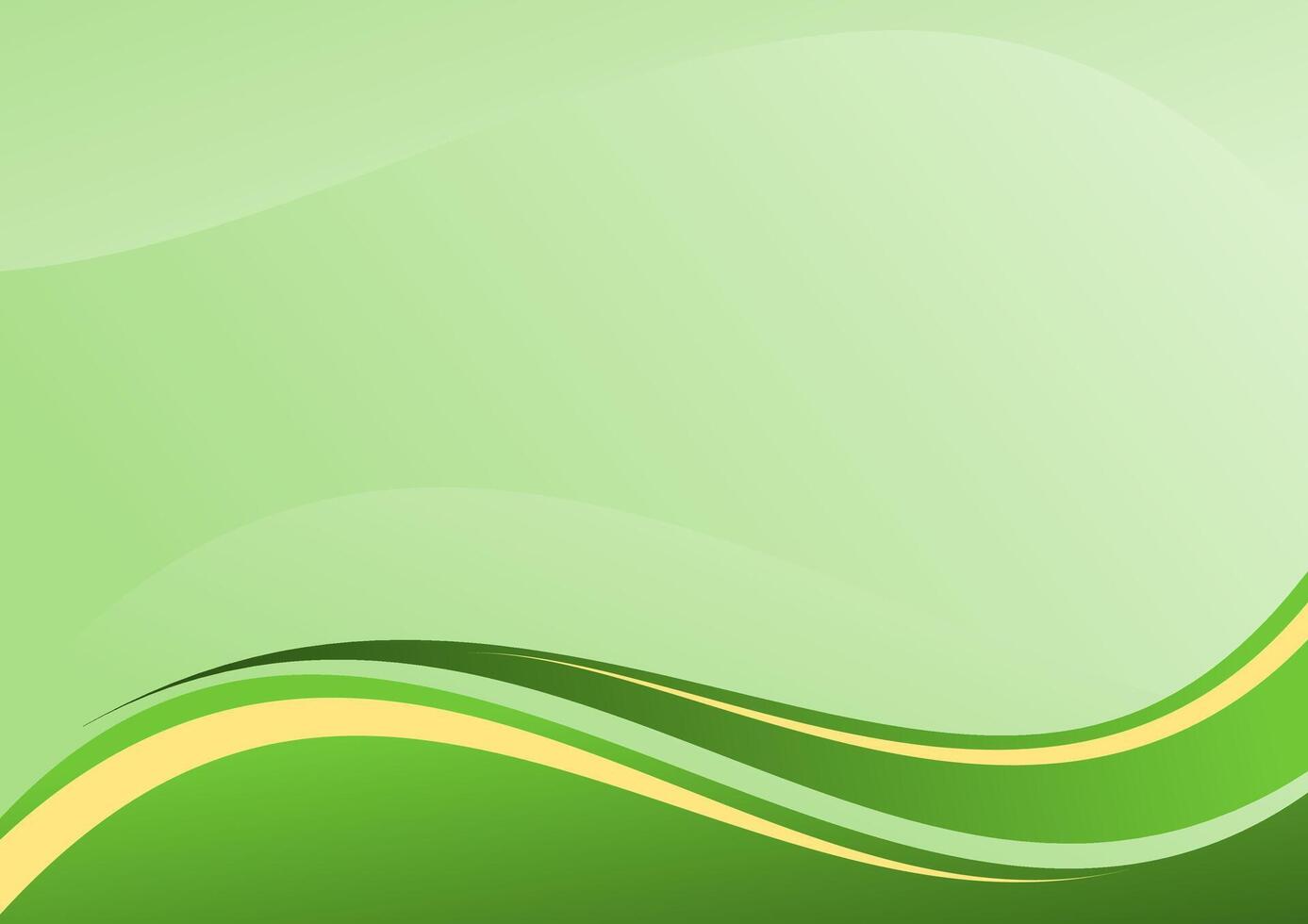 Green abstract background with wavy lines vector
