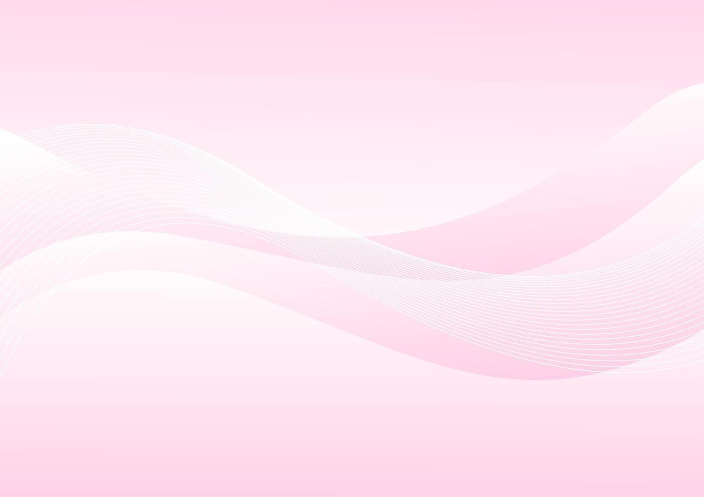 abstract pink gradient background with flowing line vector