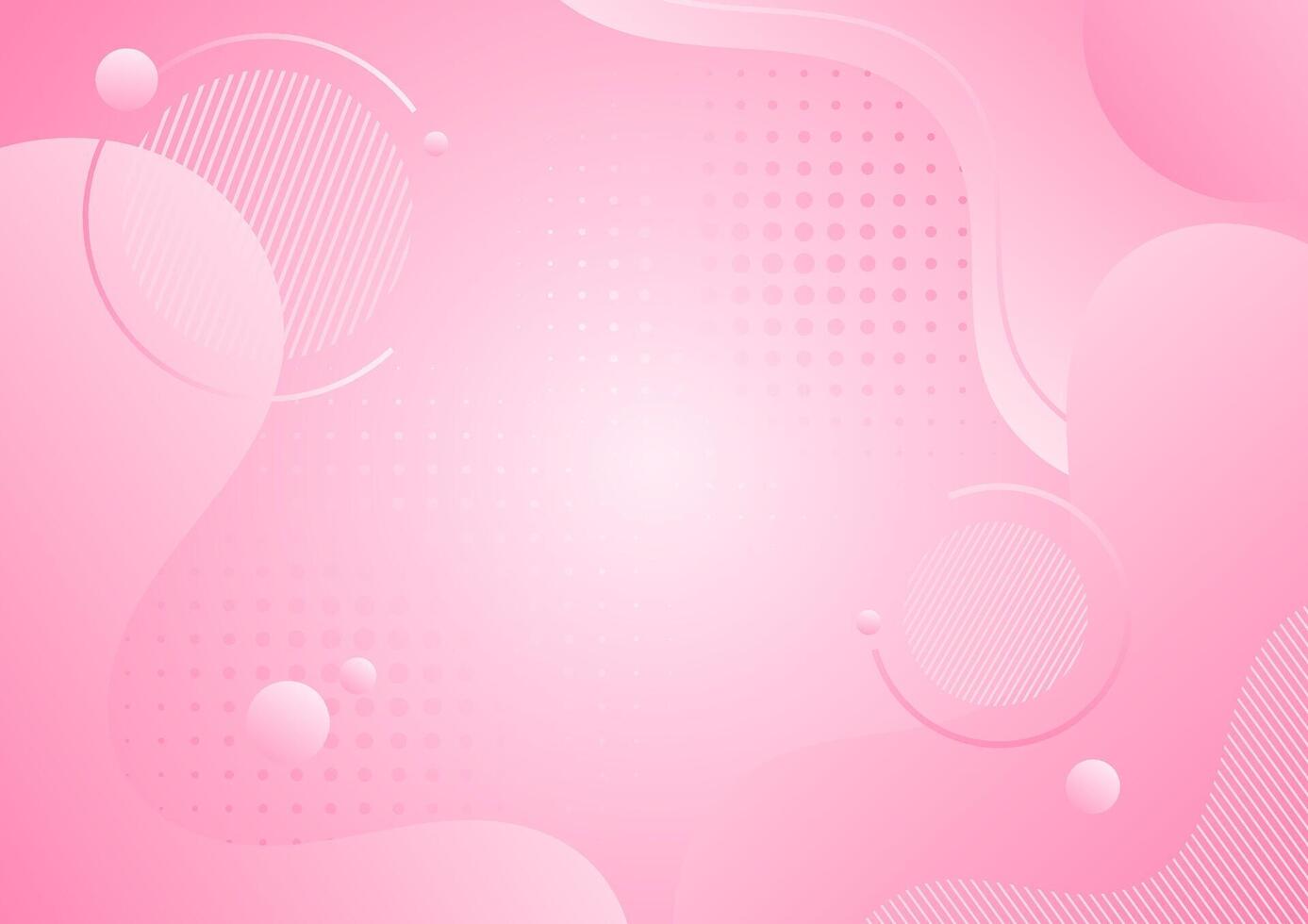 Abstract pink gradient geometric background with fluid shapes vector