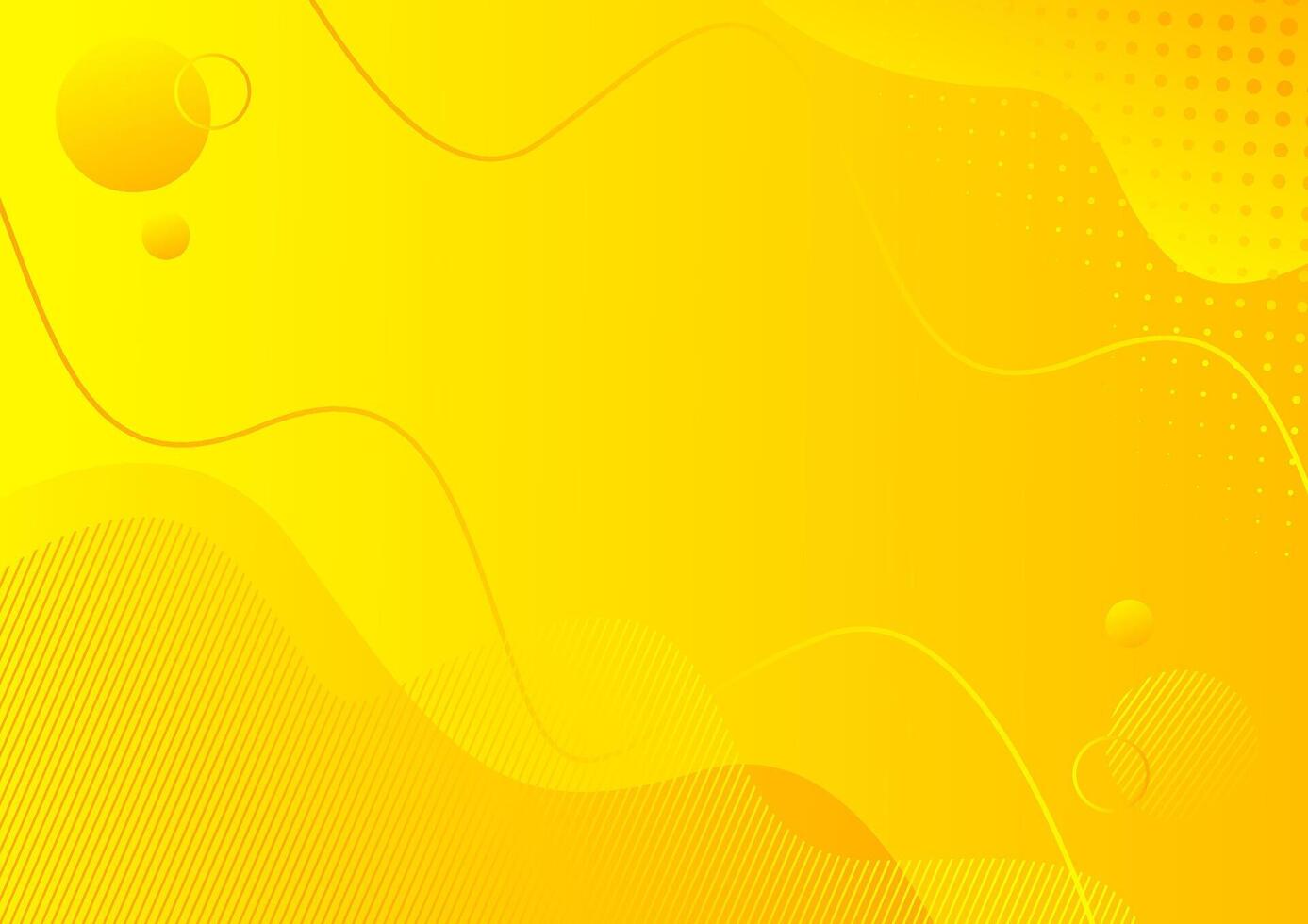 abstract yellow background with dots and bubbles vector
