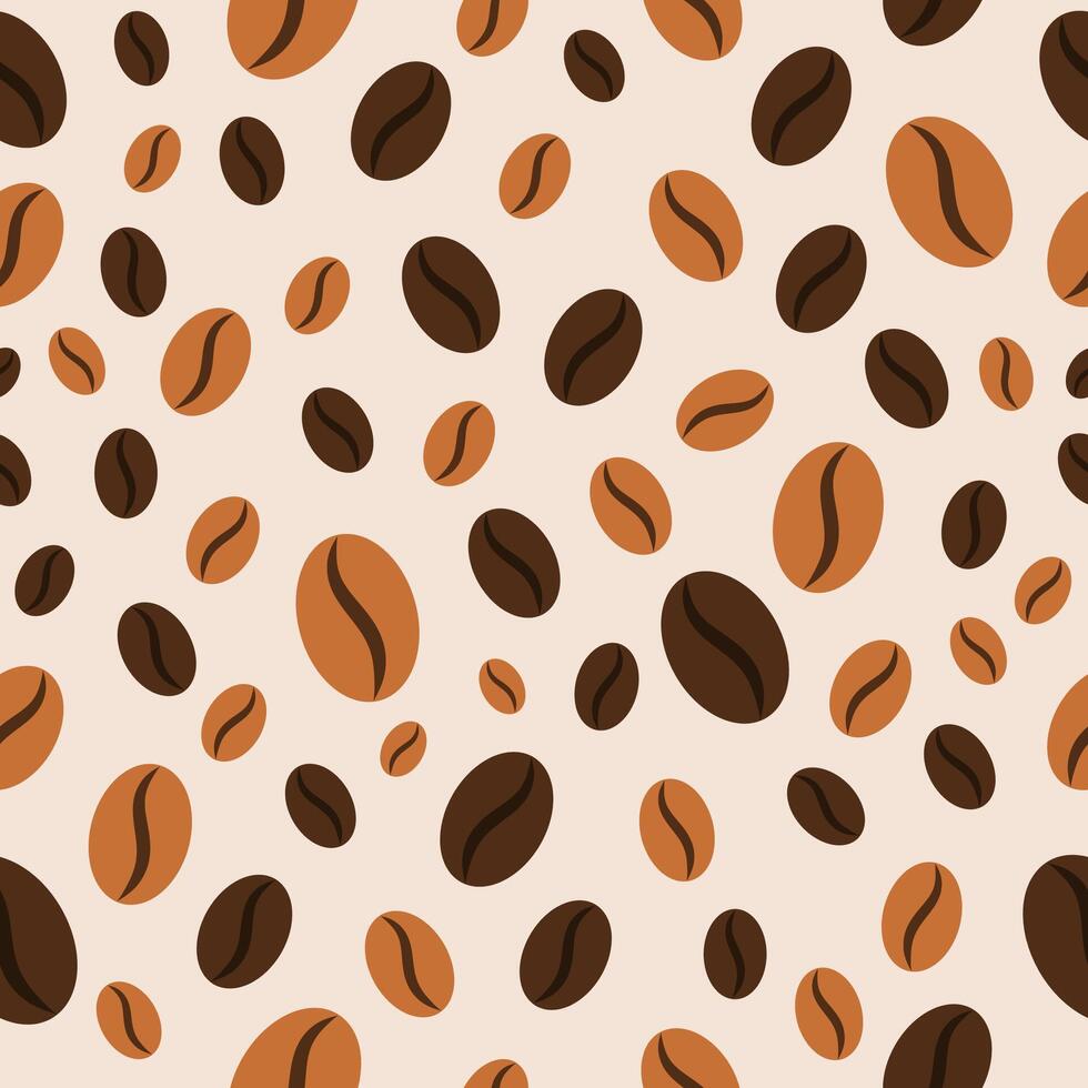 coffee beans seamless pattern illustration vector