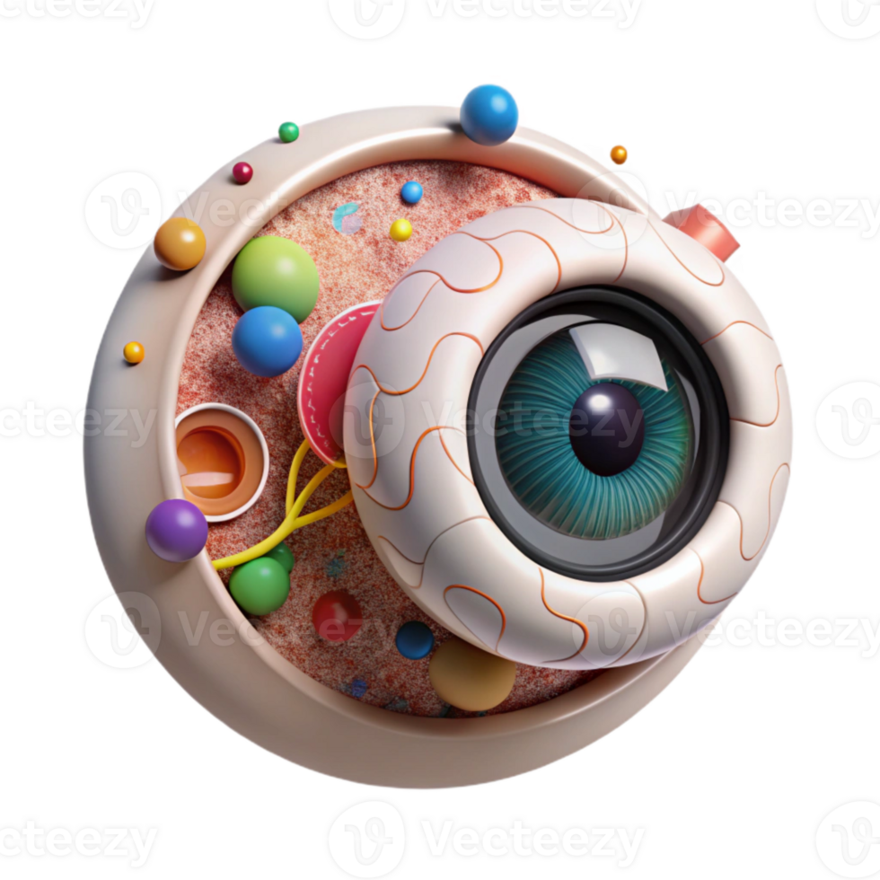 serene classic Human Eye Structure Diagram Transparent for Ophthalmology Information authentic png