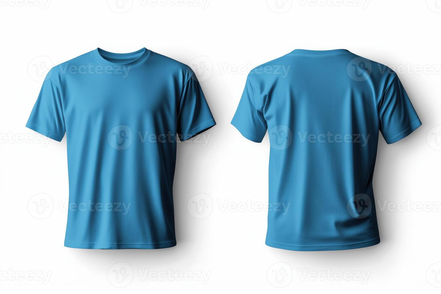 Blue t - shirt mockup template photo