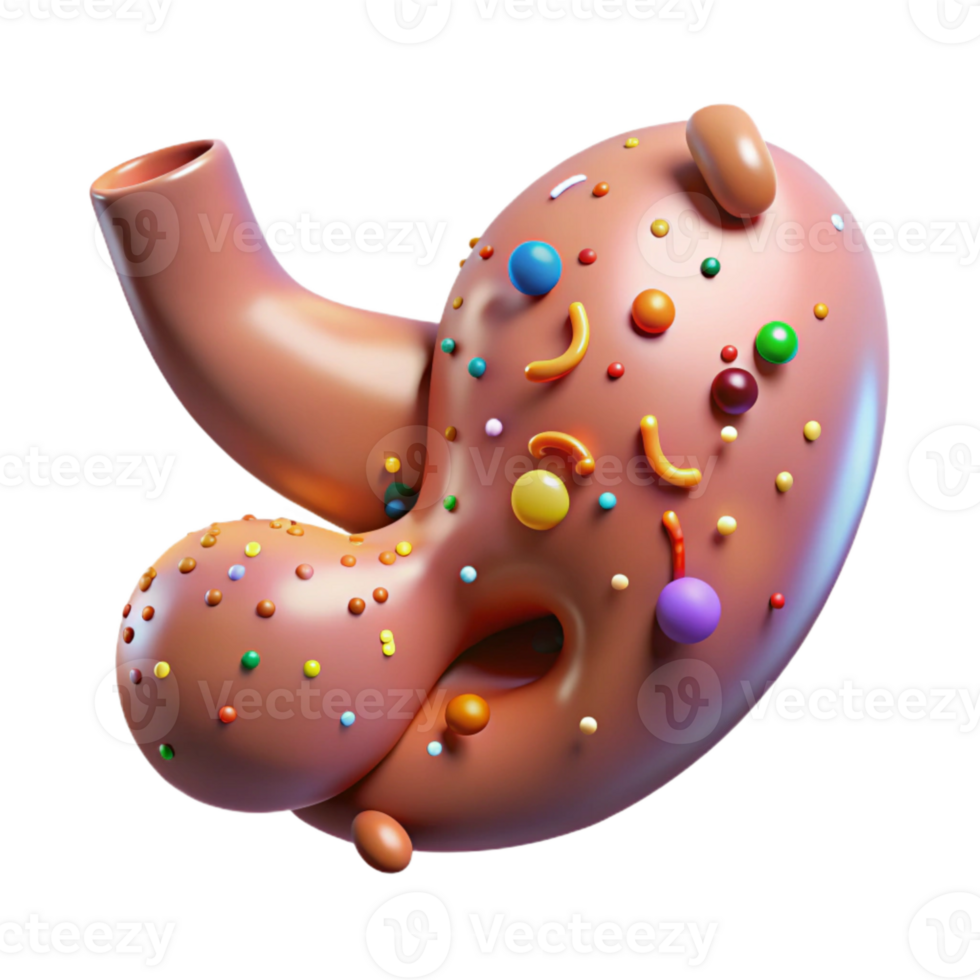 vibrant minimalist Human Gallbladder Anatomy Transparent for Digestive Health high resolution png