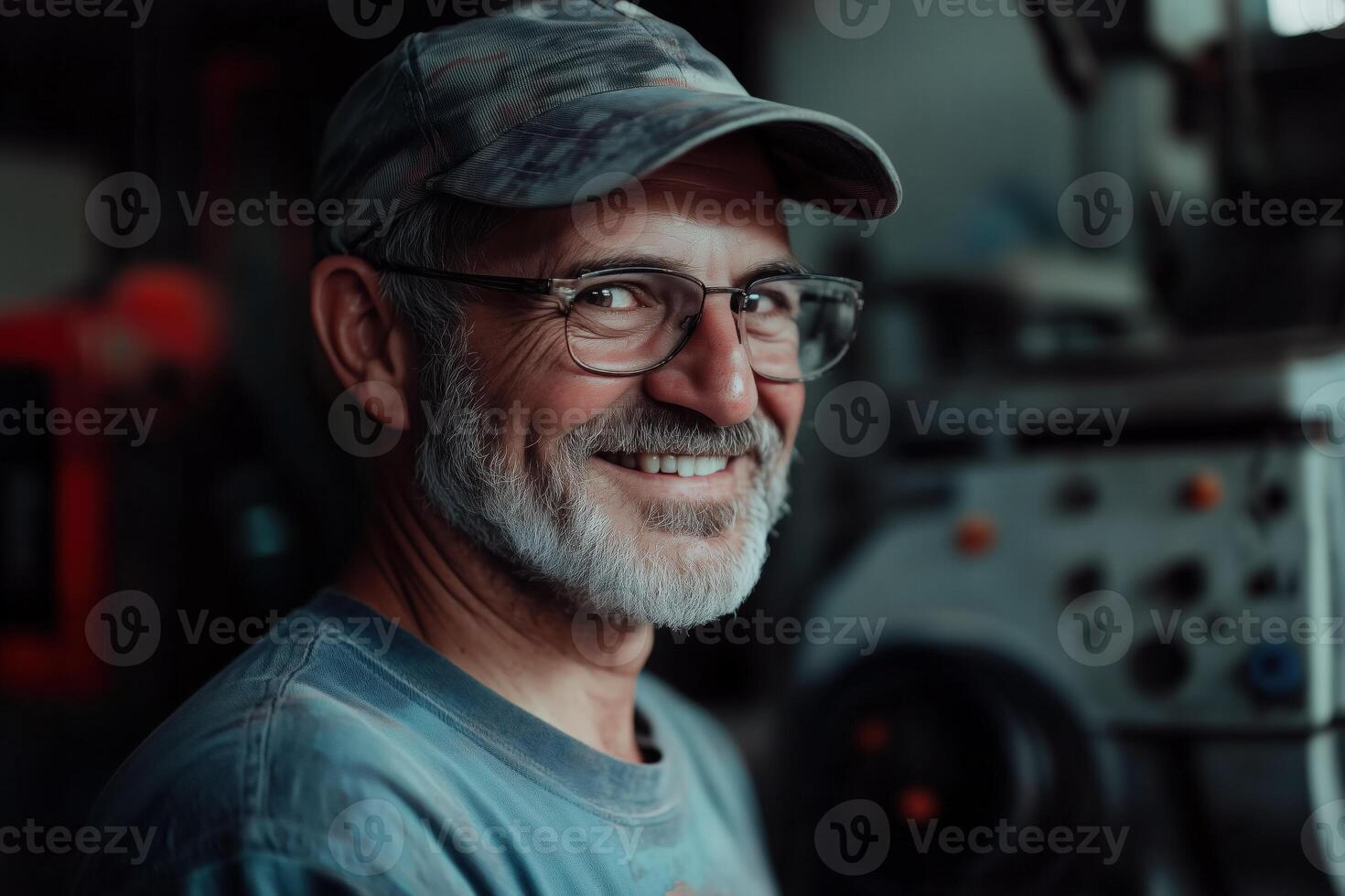 A smiling man in a factory photo