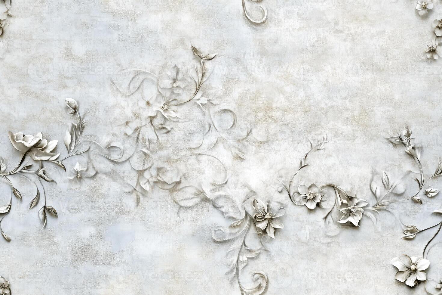 A beautiful floral design on a white background photo