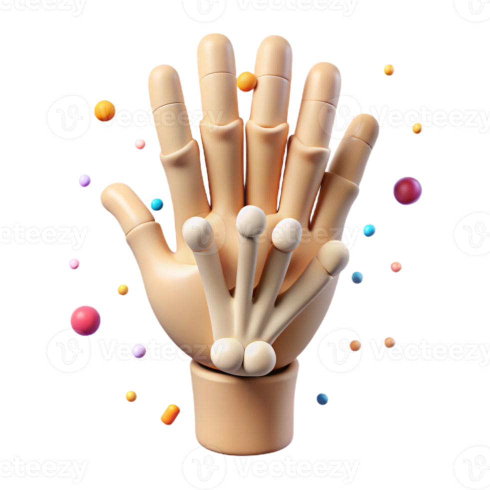 dramatic creative Human Hand Bones Carpal Bones Isolated for Medical Illustrations professional png