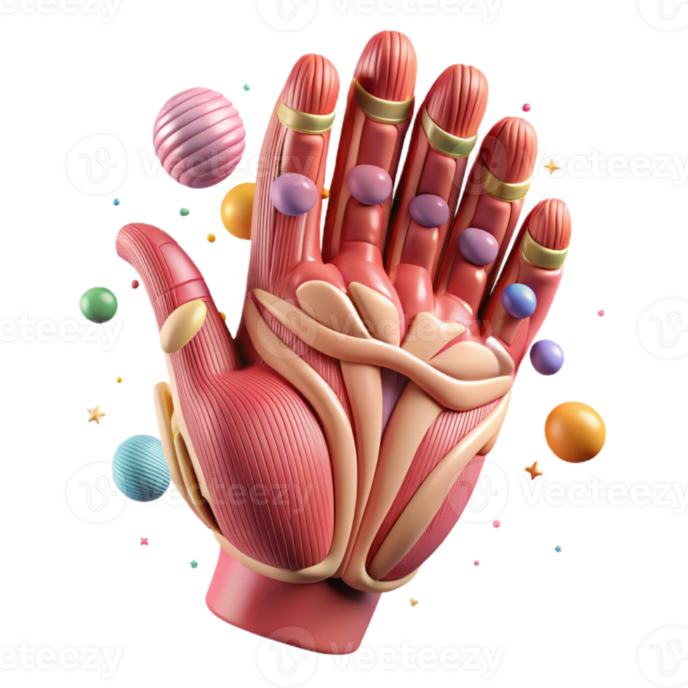 beautiful classic Human Hand Muscles Anatomy Isolated for Medical Professionals premium png